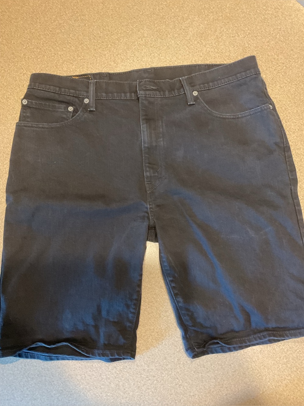 Men's Classic Black Cotton Blend Shorts